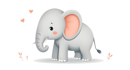 Elephant cartoon sticker