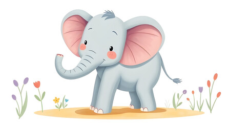 Cartoon baby elephant
