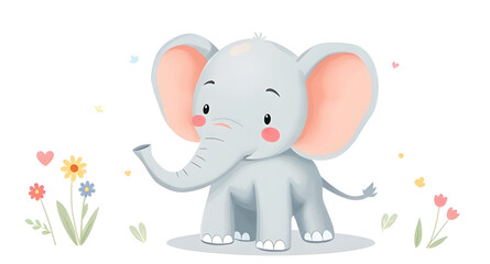 Elephant cartoon art
