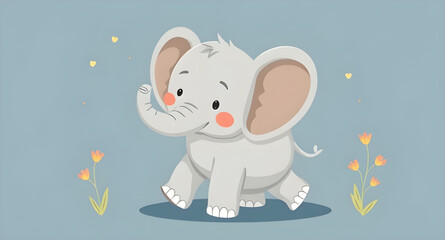 Kids elephant character