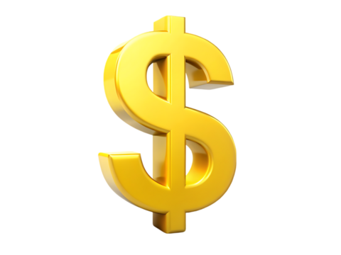 Golden Dollar Sign: Wealth, Finance, and Prosperity Symbol