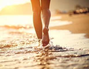 Walking through fresh water