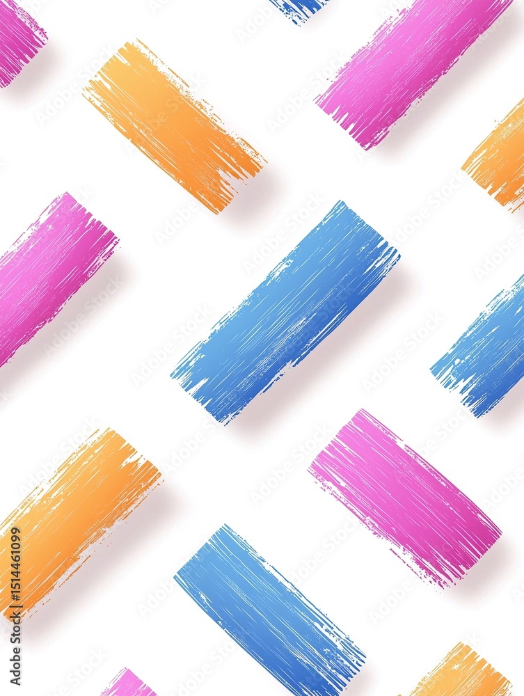 Poster dynamic arrow mosaic pattern in bold primary colors