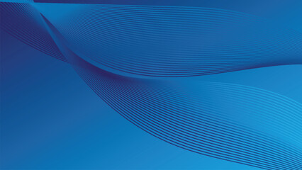 Calming Blue Gradient Background with Flowing Waves for Serene Digital Wallpapers and Modern Designs