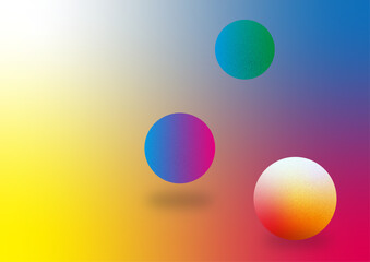 colorful Balls on colorful gredient background