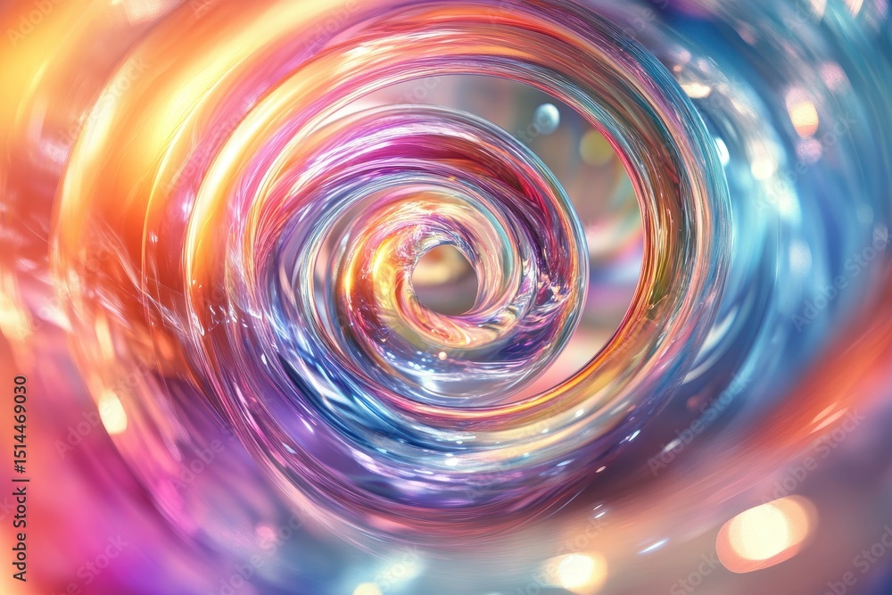 Aufkleber multicolored chaotic swirl texture depicting vibrant energy and movement, abstract multicolored chao
