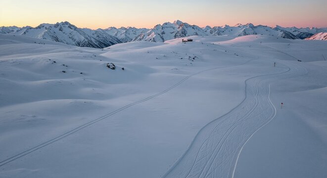 Snow mountain winter landscape ski resort alps mountain range snow covered peak