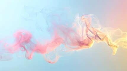 Fototapeta premium Abstract Fluid Art Background with Pink and Golden Smoke