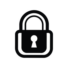 lock icon on metal button