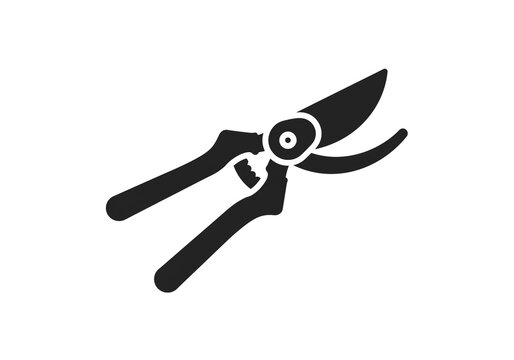 black pruning shears isolated on white clip art preview