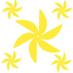 Obraz premium set of yellow flowers