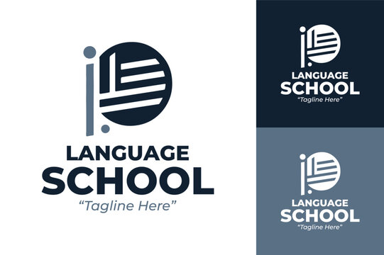 Elegant Language School Logo for Modern Educational Branding