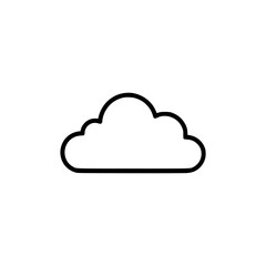 Simple black outline of a cloud
