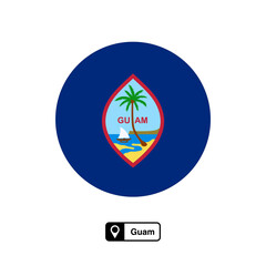 Guam state flag on transparent background