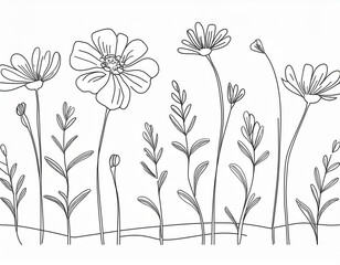 Structure Reference Image flower garden black and white design 
