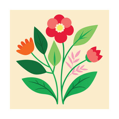 vector illustration of an abstract flower