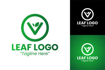 Creative Green Leaf Logo for Eco-Friendly Brand Design