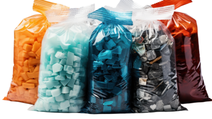 Colorful gemstone and crystals, isolated on transparent background. PNG