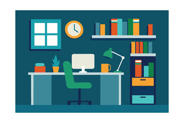 vector illustration of office furniture