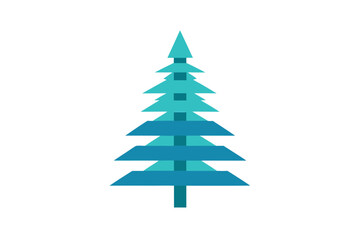 Obraz premium Arctic pine tree organizer with minimalistic design vector art illustration