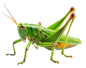 green grasshopper isolated on white background,PNG