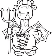 Outline of Cute giraffe animals with various activities.
Lineart of Funny sticker of Giraffe animal kids.