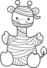Outline of Cute giraffe animals with various activities.
Lineart of Funny sticker of Giraffe animal kids.