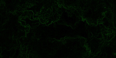 Abstract digital background with faint, glowing green electric lines and fluid. Mysterious, eerie, and atmospheric mood. Organic swirls resembling fog or ethereal energy currents.