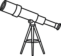 Telescope isolated silhouette 