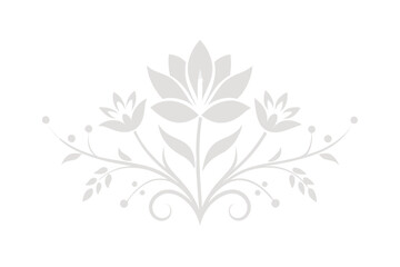 Floral dreams white themed design vector art illustration