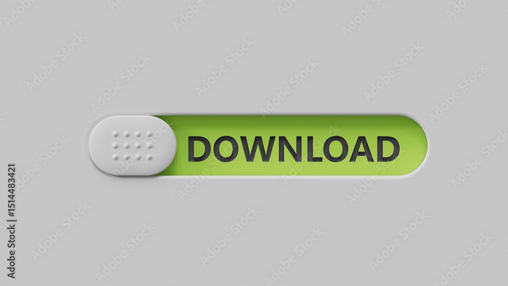 Poster download - word concept. minimalist abstract design with close up of slide switch,3d rendering on gr