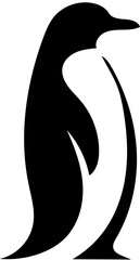 penguin silhouette vector illustration