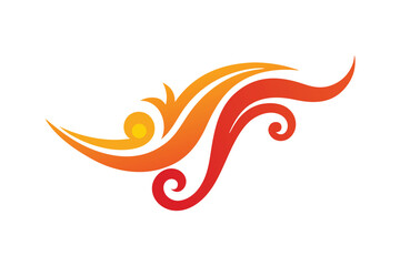 Indian art curve traditional design vector art illustration