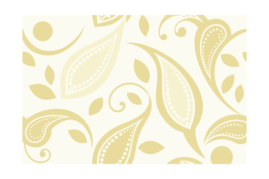 Naklejki Ivory paisley garden classic vector art illustration