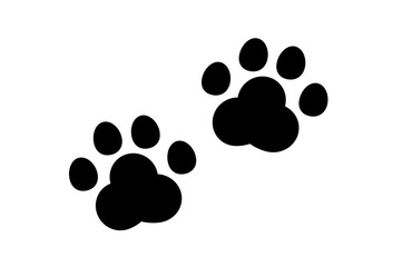 Dog Paw Print Icon Vector – Pet Footprint Symbol Isolated on White Background