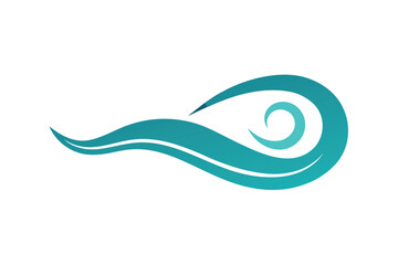 Nature wave design flowing vector art illustration