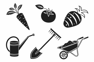 garden icons set