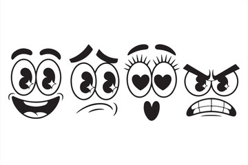Obraz premium Fun and Expressive Cartoon Eye Designs for Animation and Character Projects