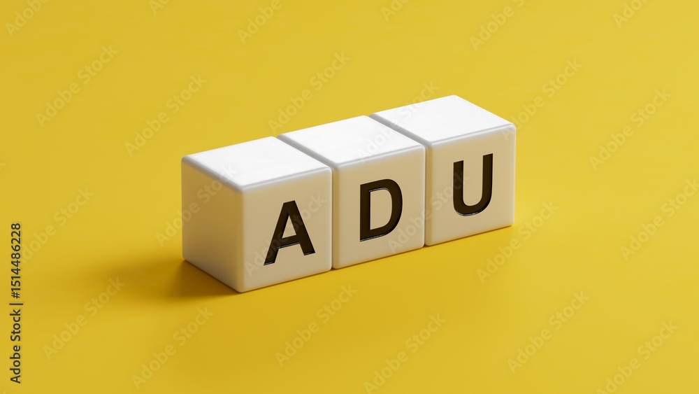 Poster adu , questions and answers on wooden cubes.close up of wooden cubes,business concept.3d rendering o
