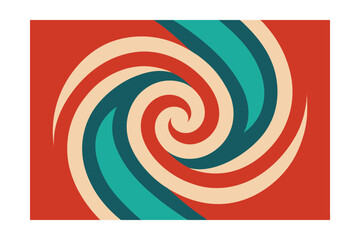 Pure pattern pulse abstract botanical vector art illustration