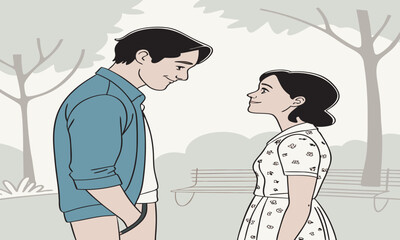 couple love vector image free download