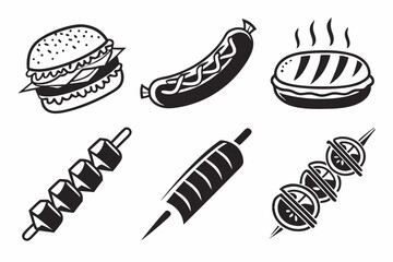 set of food icons