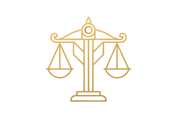 Premium Law Firm Symbol Gold Vector