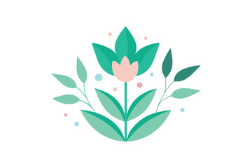 Serene botanica peaceful natural vector art illustration