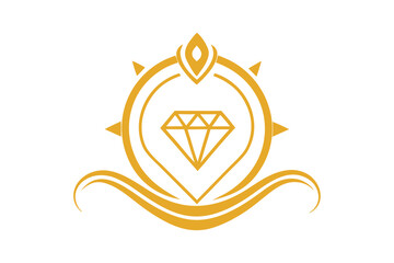 Luxury Jewelers Logo in Gold Vector Design