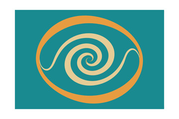 Serenity in swirls calming botanical vector art illustration