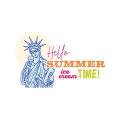 Hello Summer Liberty with Ice Cream 4