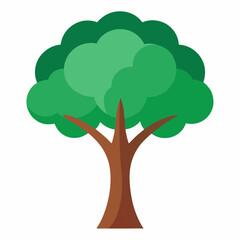 Stylized Tree Illustration &ndash; Flat Nature Design

