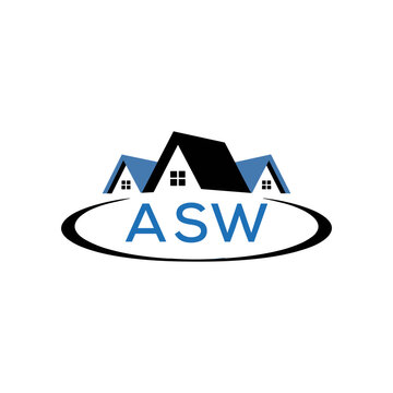 Initial ASW Letter Linked Logo for business and company identity. Modern ASW Letter Logo Vector Template with modern trendy golden logo.
