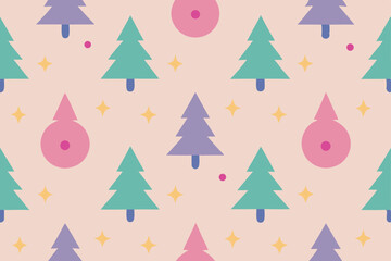 Obraz premium seamless pattern with christmas trees